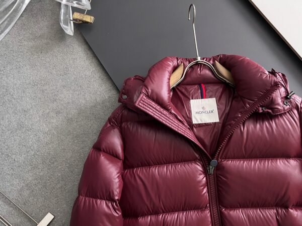 MNCLR Hooded Puffer Jacket - Burgundy