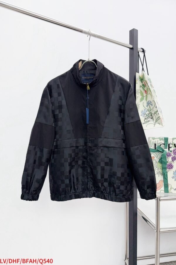 LVE Tonal Checkered Zip Jacket