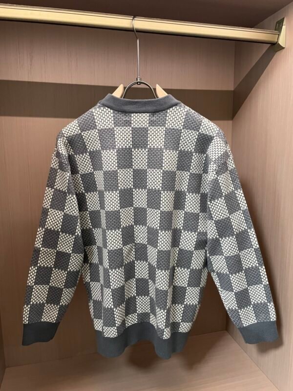LVE Check Pattern Knit Jumper - Grey