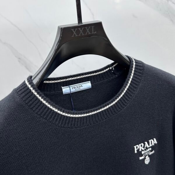 83af88e0 PRDA Crew Neck Jumper with Contrast Trim - Black