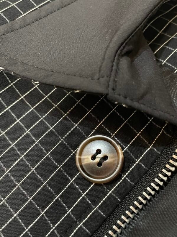 LWE Grid Pattern Zip Jacket - Black