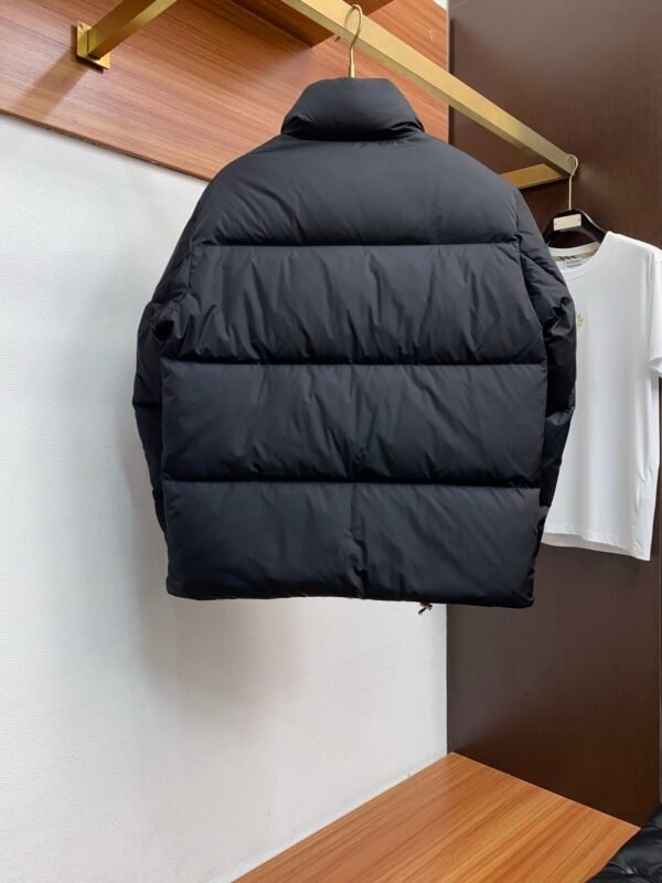 PRDA Puffer Jacket with Logo Patch - Black