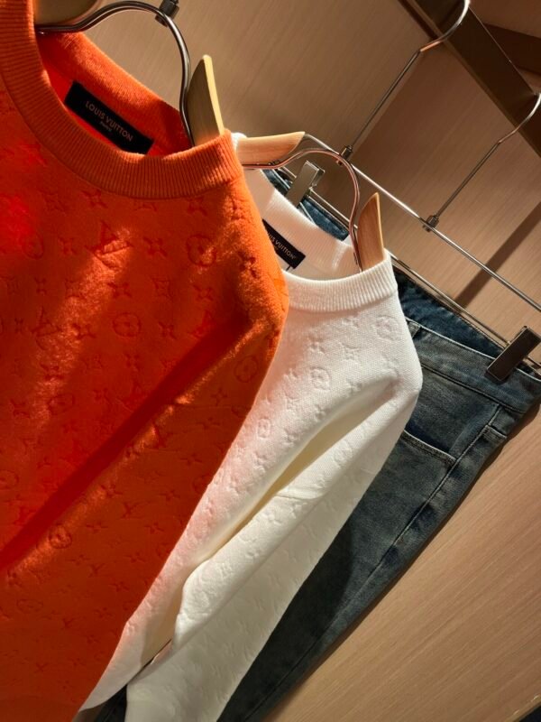 LVE Embossed Monogram Jumper – Burnt Orange