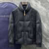 LVE Quilted Puffer Jacket with Structured Panel Design - Black
