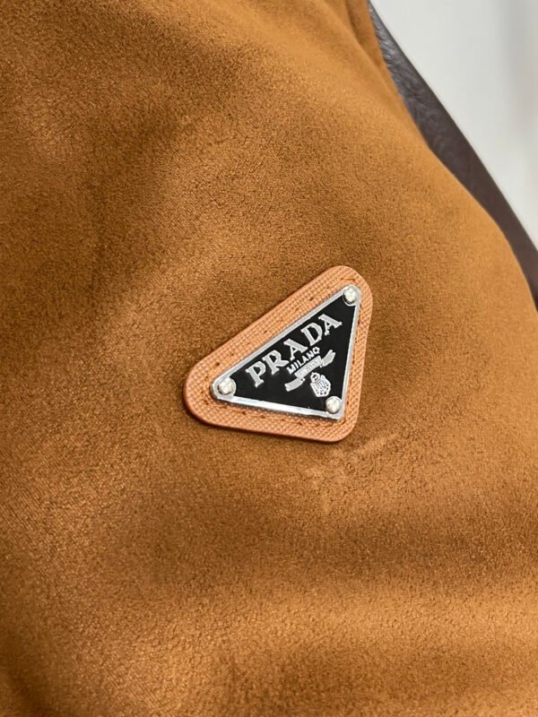 PRDA Contrast Panel Jacket with Logo Patch - Dark Brown