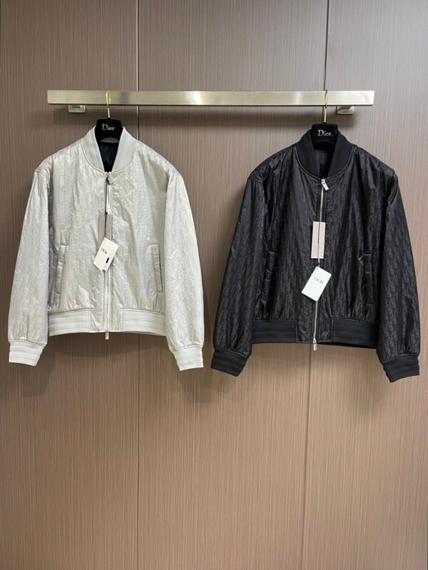 CD Monogram Zip-Up Jacket - White