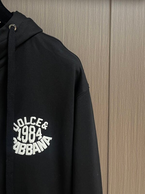 DG Printed Chest Logo Zip Hoodie - Black