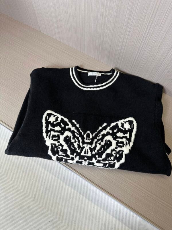 89da162f CD Graphic Butterfly Crew Neck Jumper - Black