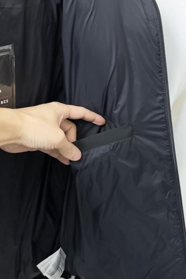 MNCLR Textured Knit Panel Hooded Jacket - Black