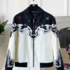 LVE Zip-Up Jacket With Contrast Panel - Black & Ivory