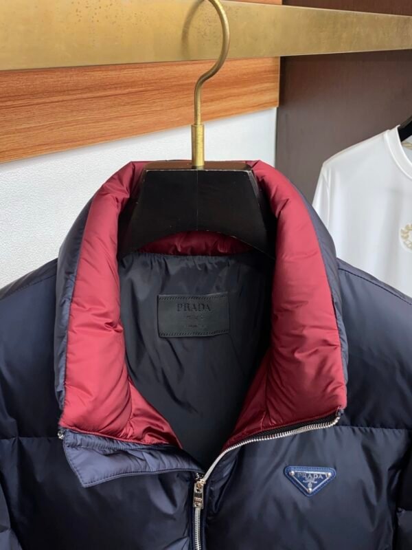 PRDA Puffer Jacket with Logo Patch - Navy Blue