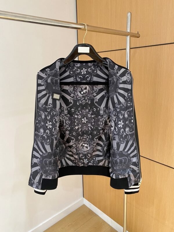 DG Zip Jacket - Dark Grey Print