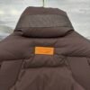 LVE Quilted Puffer Jacket with Structured Panel Design - Brown