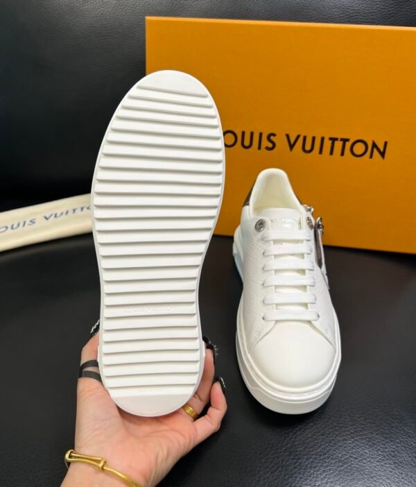 LVE Time Out Trainer | White Epi Calf Leather & Monogram Pouch