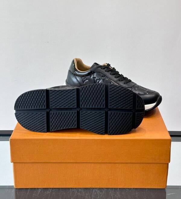 LVE Classic Trainers – Black Monogram Canvas & Black Leather Trim