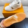 LVE Trainer Sneaker - White Orange Rubber Gum Sole