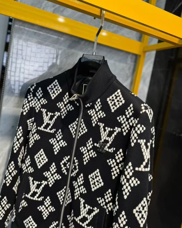 LVE Monogram-Style Zip Jacket – Black