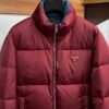 PRDA Puffer Jacket with Logo Patch - Burgundy
