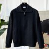 GCCI Collared Zip-Up Knit Jacket