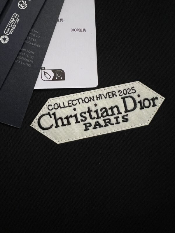 CD Crew Neck Jumper with Embroidered Patch - Black