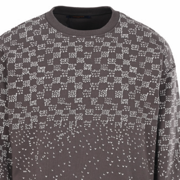 LVE Pixel Pattern Crewneck Jumper – Brown