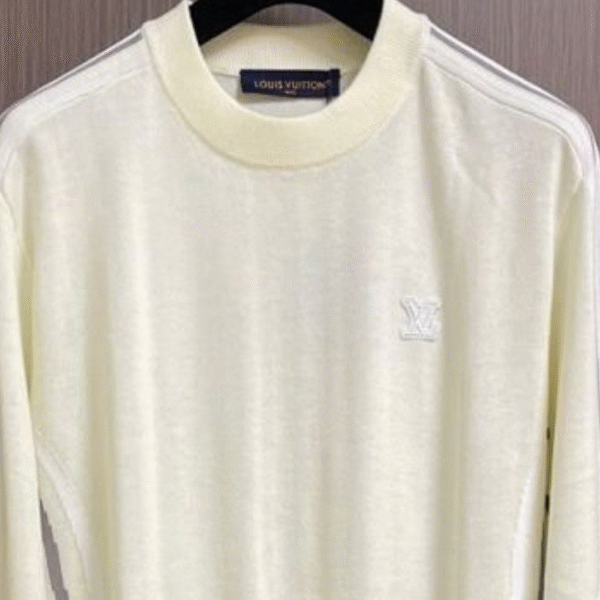 98 LVE Monogram Sleeve Jumper – Ivory Knit