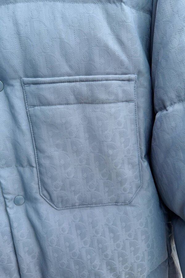CD Monogram Quilted Jacket - Blue