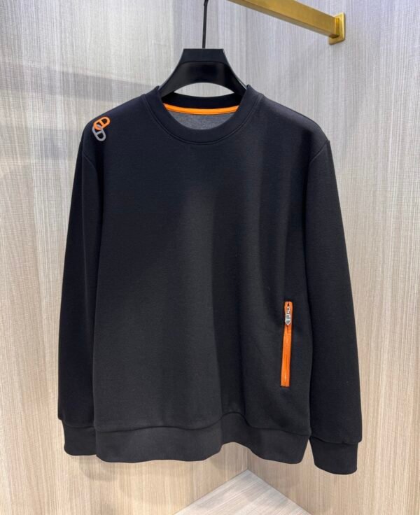 HRMS Crew Neck Jumper with Zip Detail