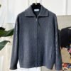 GCCI Collared Zip-Up Knit Jacket