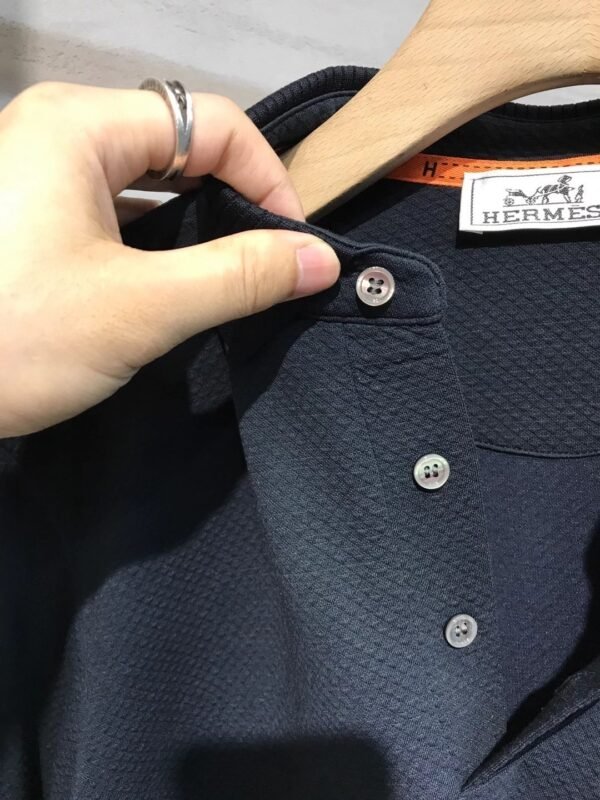 HRMS Collared Jumper with Embroidered Logo Detail - Black