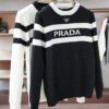 PRDA Crew Neck Jumper with Contrast Stripe Detail - Black
