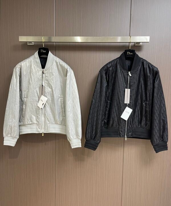 CD Monogram Zip-Up Jacket - Black