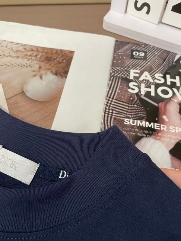 CD Crew Neck Jumper with Embroidered Chest Logo - Navy Blue