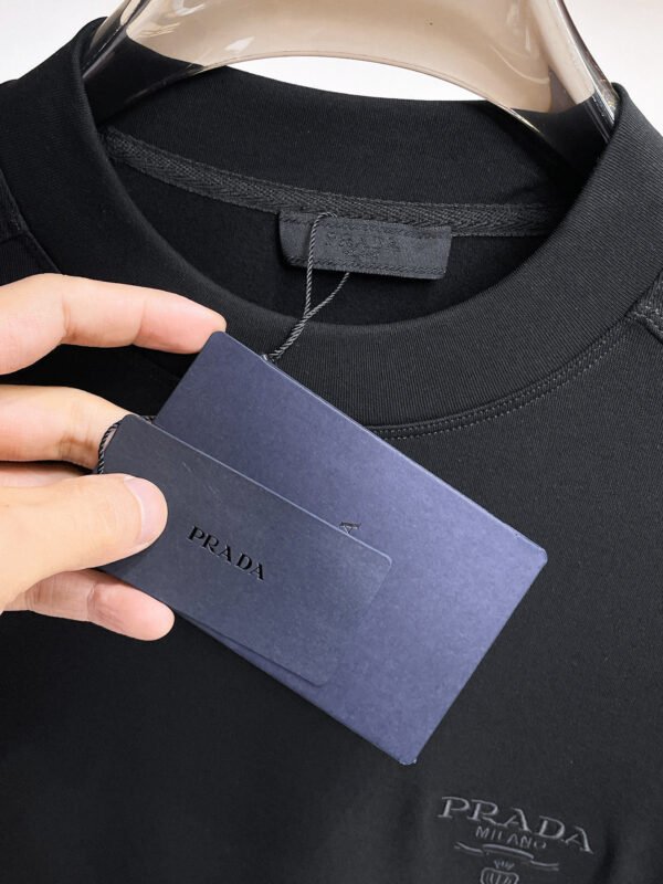 9e863007 PRDA Crew Neck Jumper with Embroidered Chest Detail - Black