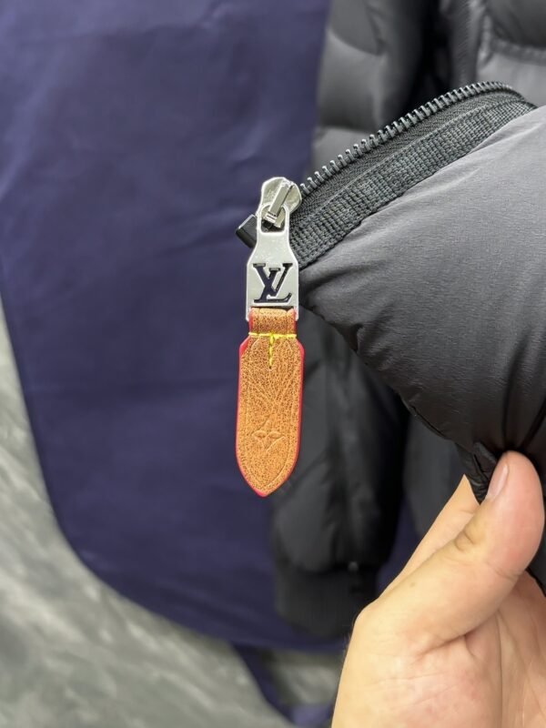 LVE Quilted Puffer Jacket with Structured Panel Design - Black