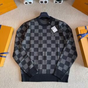 LVE Check Pattern Knit Jumper – Black Grey