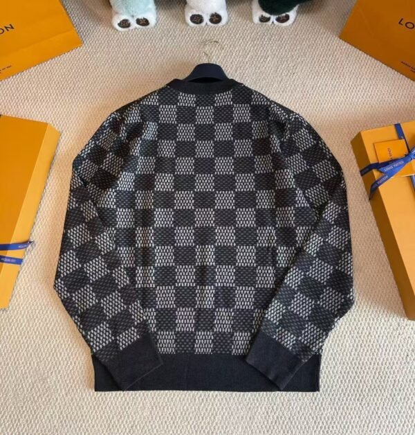 LVE Check Pattern Knit Jumper – Black Grey