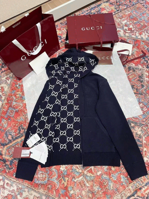 GCCI Reversible Pattern Hoodie – Navy