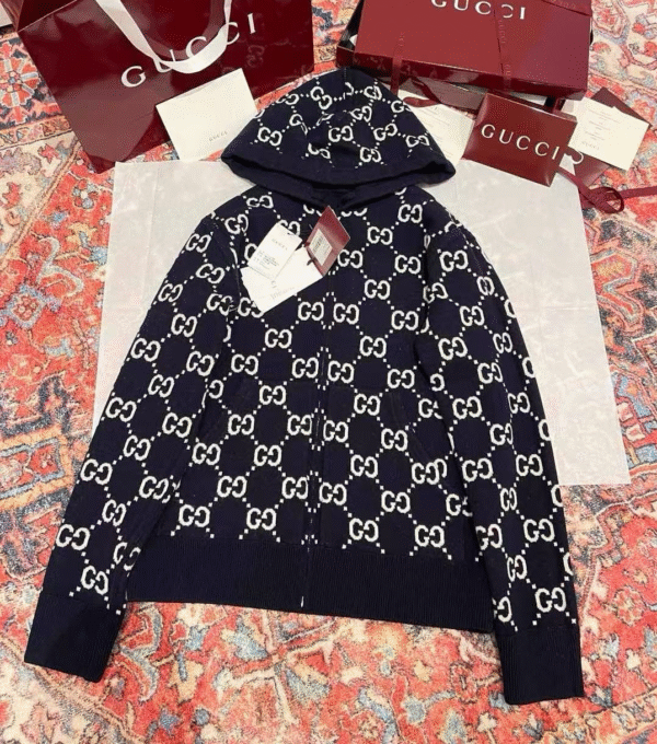 GCCI Reversible Pattern Hoodie – Navy