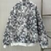 LVE Patterned Zip-Up Fleece Jacket – Grey