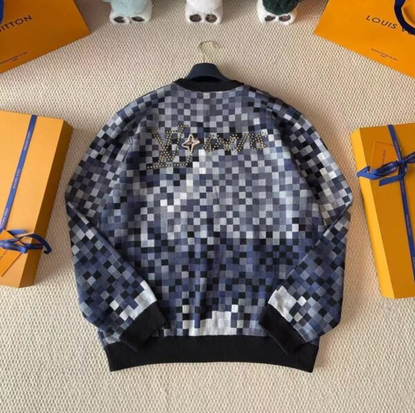 IMG_2406 LVE Pixel Check Knit Jumper – Grey & Navy