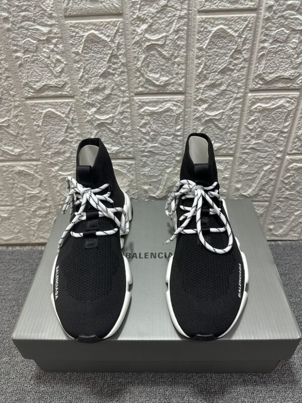 BLNCG Black Sock-Style Lace Trainers