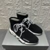 BLNCG Black Sock-Style Lace Trainers