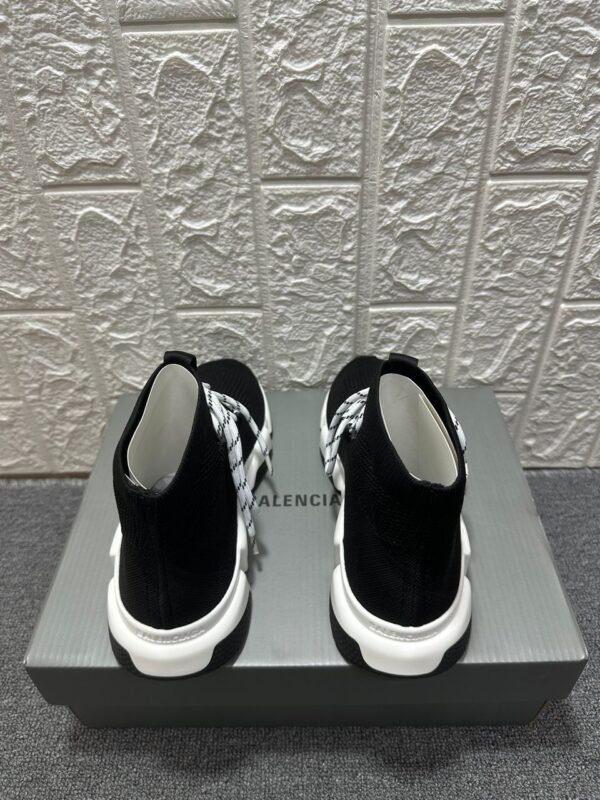 BLNCG Black Sock-Style Lace Trainers