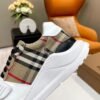 BRBY Beige Check Strap Trainers