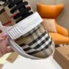 BRBY Beige Check Strap Trainers
