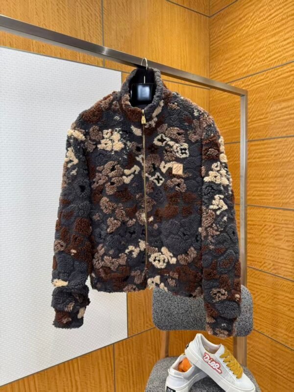 LVE Reversible Fleece Jacket – Brown & Charcoal Mix