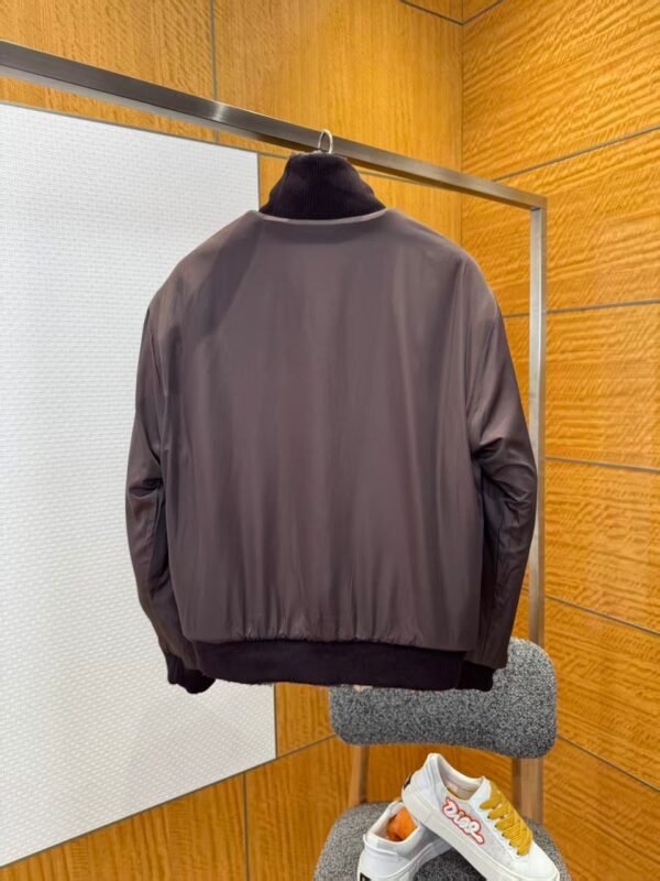 LVE Reversible Fleece Jacket – Brown & Charcoal Mix