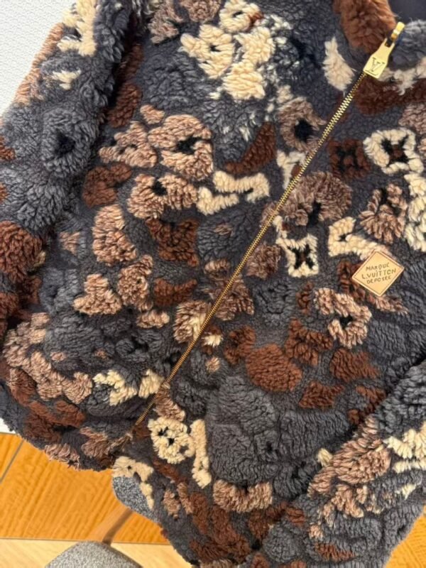 LVE Reversible Fleece Jacket – Brown & Charcoal Mix