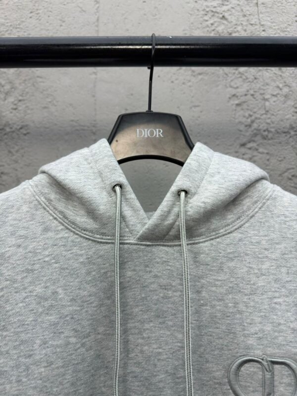 PHOTO-2025-11-30-06-14-20 2 CD Embroidered Logo Pullover Hoodie - Grey